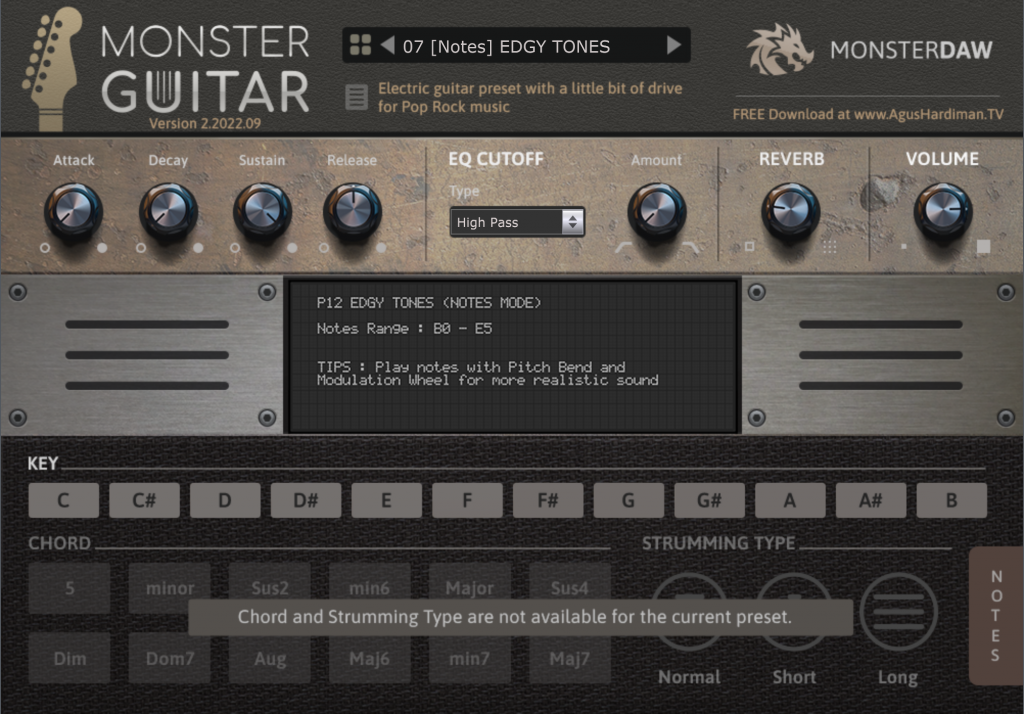 MONSTER Guitar, a FREE VST Guitar for Making a MIDIMockup for Your