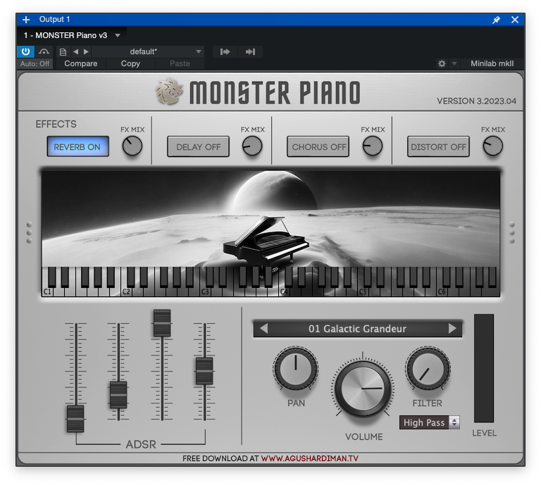 MONSTER Piano v3 (WINDOWS VST2 64 bit) – 3.2 MB (Google Drive) 