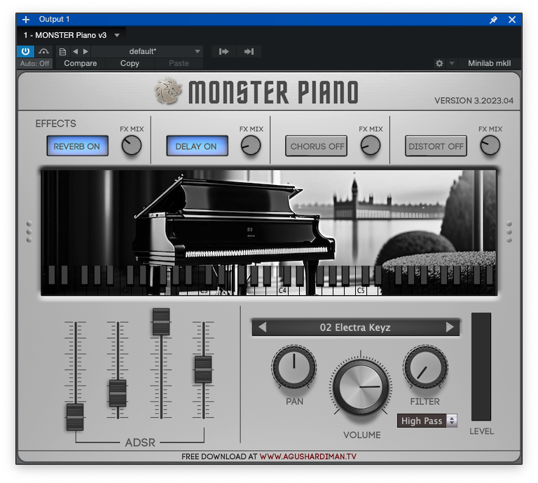 MONSTER Piano v3 (WINDOWS VST2 64 bit) – 3.2 MB (Google Drive) 