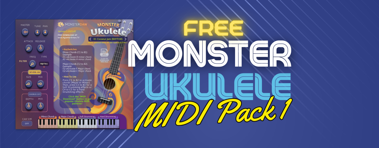 monster ukulele free midi pack 1